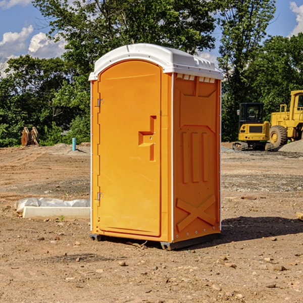 how often are the portable restrooms cleaned and serviced during a rental period in Utica MO